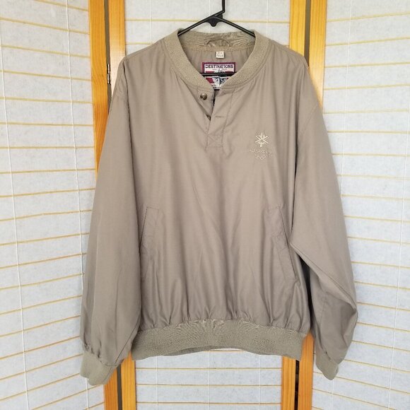 Vintage Windbreaker Golf Pullover 2002 Salt Lake City Olympics Khaki Size Large - Picture 1 of 16